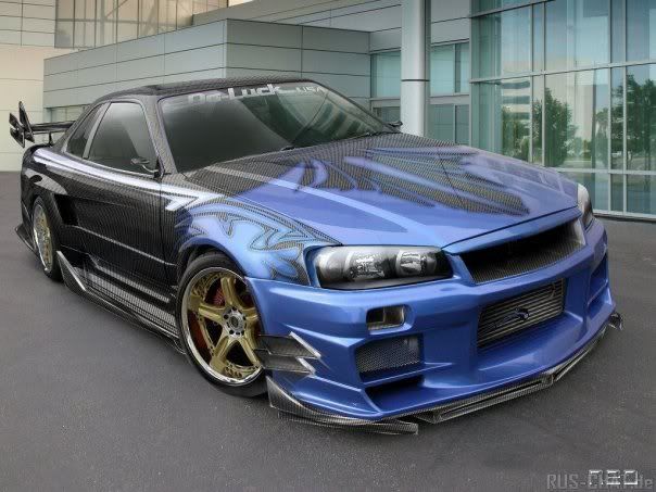 Nissan Skyline GTR 34 full very fashionable accessories to taste now 