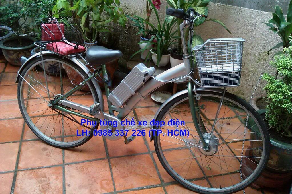 Bán phụ tùng chế xe đạp thường thành xe dạp điện