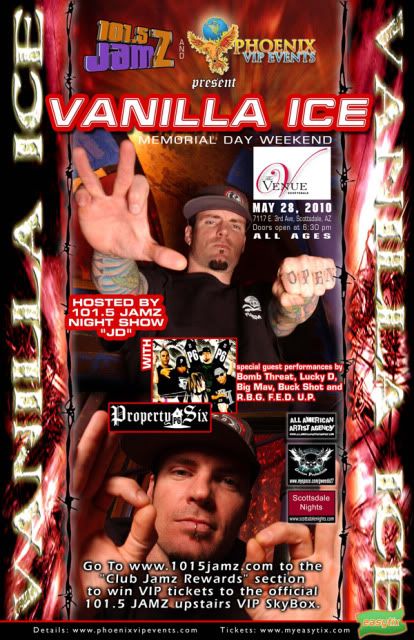 Vanilla Ice,Property Six,Venue of Scottsdale,Phoenix VIP Events,Gweedo Productions,101.5 JAMZ