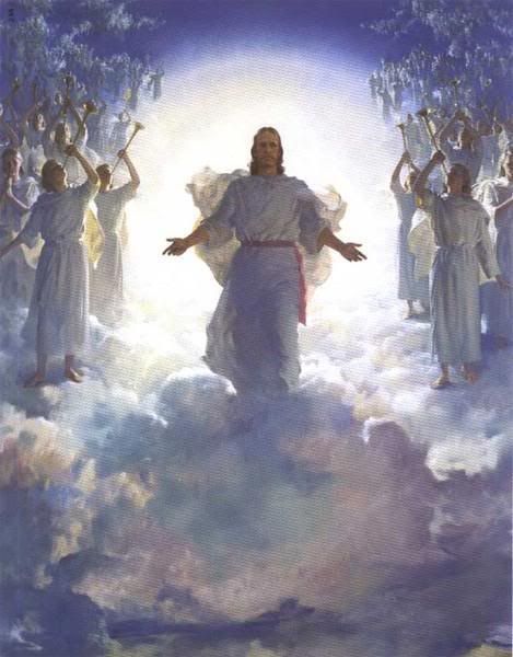 jesus in heaven with the angels photo: May a Legion of angels be with you! Second_Coming.jpg
