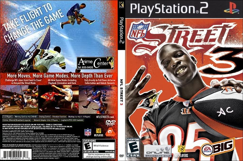 NFL Street 3 PS2 playstation 2 esportes ano 2010