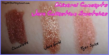 Mineral Concepts Java Collection Swatches