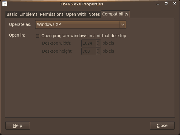 And you can directly set how Wine opens this program