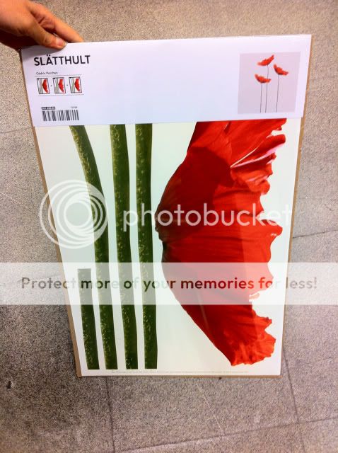 IKEA Slatthult Beautiful Red Flowers Home Wall Decoration Stickers Decal
