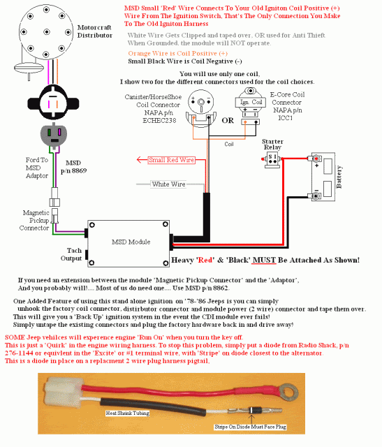 MSD CDI General Wiring Questions - JeepForum.com