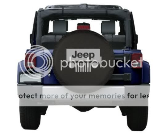  Brawny Series   Jeep® Classic 32 logo Black Denim Vinyl Tire Cover