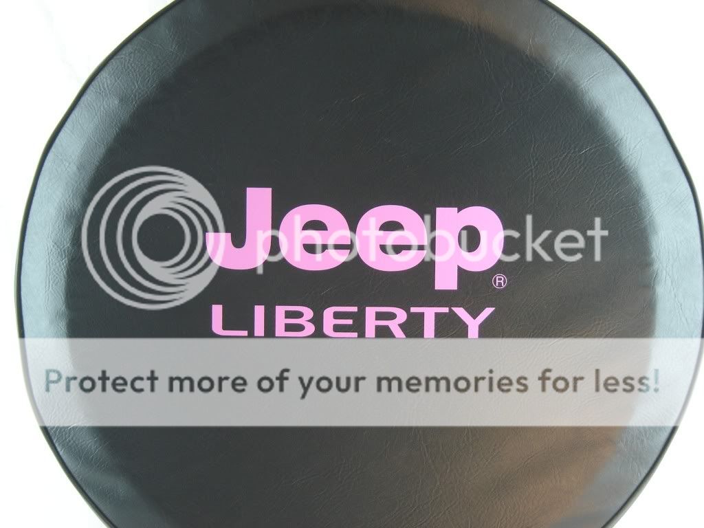 Sparecover® ABC Series Jeep Liberty Tire Cover Hot Pink Logo on 35mil HD Vinyl